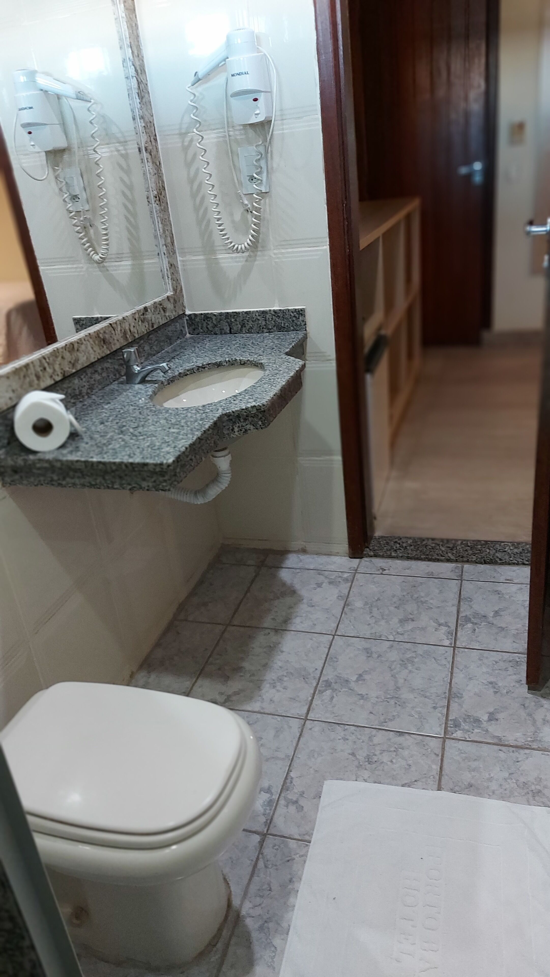 standard room | bathroom | shower, hair dryer, towels