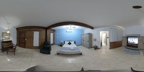 Habitación de lujo | Espacio para trabajar con laptop y wifi gratis 