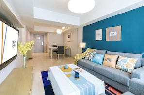 Premium bedding, down duvets, in-room safe, desk