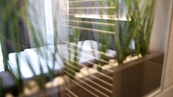 Haartrockner, HandtĂŒcher, Seife, Shampoo