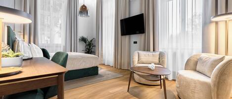 Habitación Deluxe doble | 2 dormitorios, ropa de cama de alta calidad, edredones de plumas