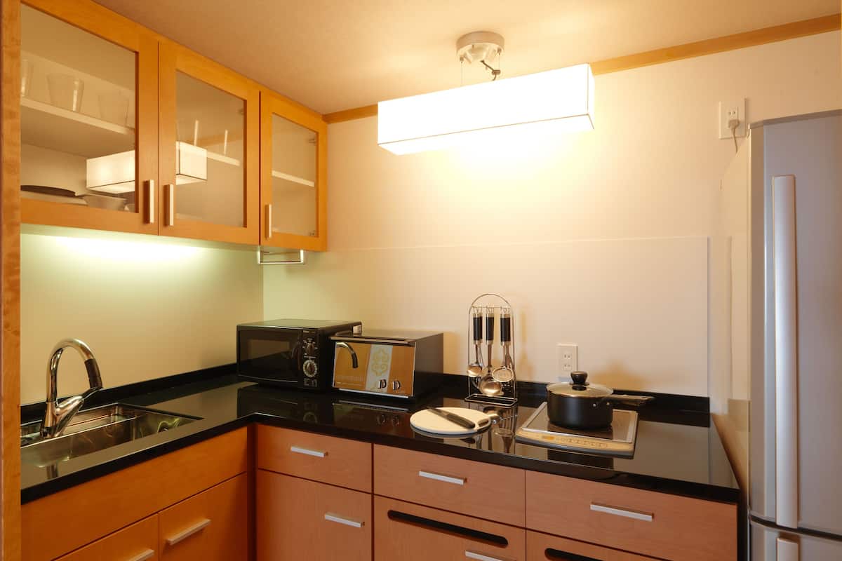 deluxe japanese western style room (non smoking) | private kitchenette | fridge, coffee/tea maker