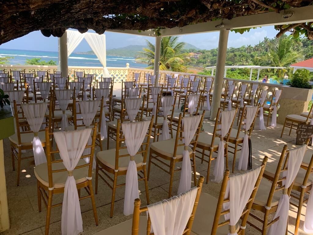 Outdoor wedding area