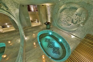 Family Room | Bathroom | Designer toiletries, hair dryer, bathrobes, slippers