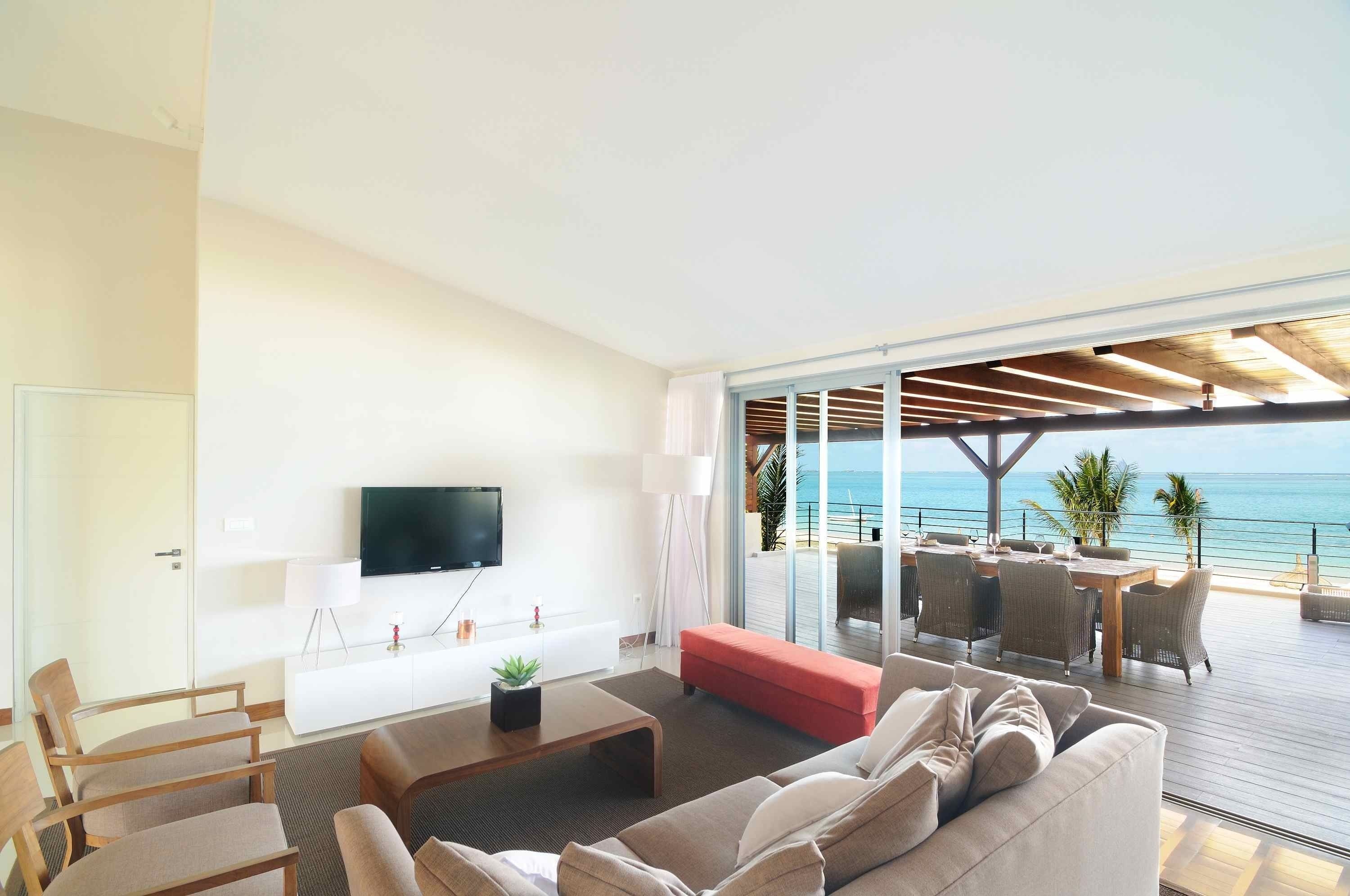 family penthouse | living area | led tv, dvd player