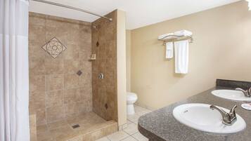 Hair dryer, towels