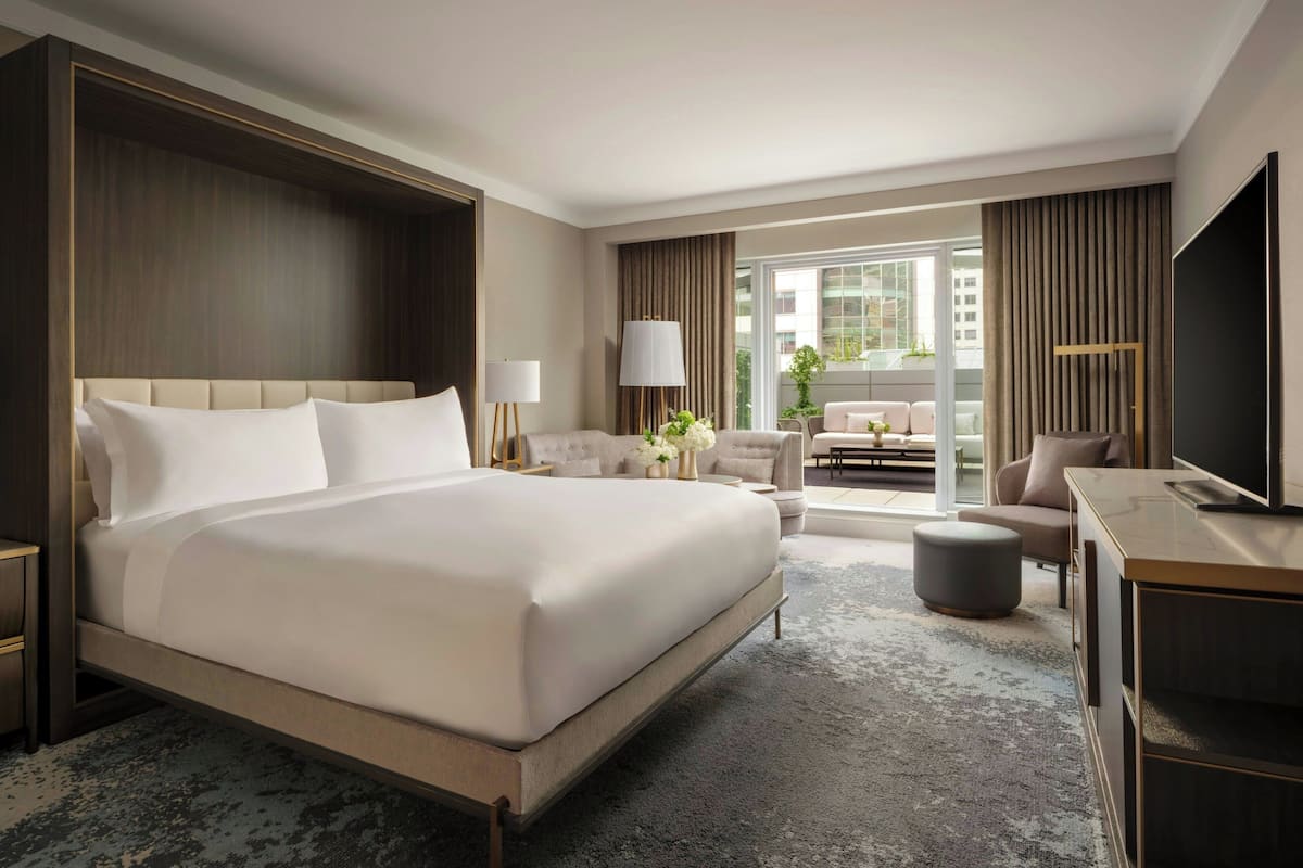 Room, 1 King Bed, Terrace | Frette Italian sheets, premium bedding, down comforters, pillowtop beds