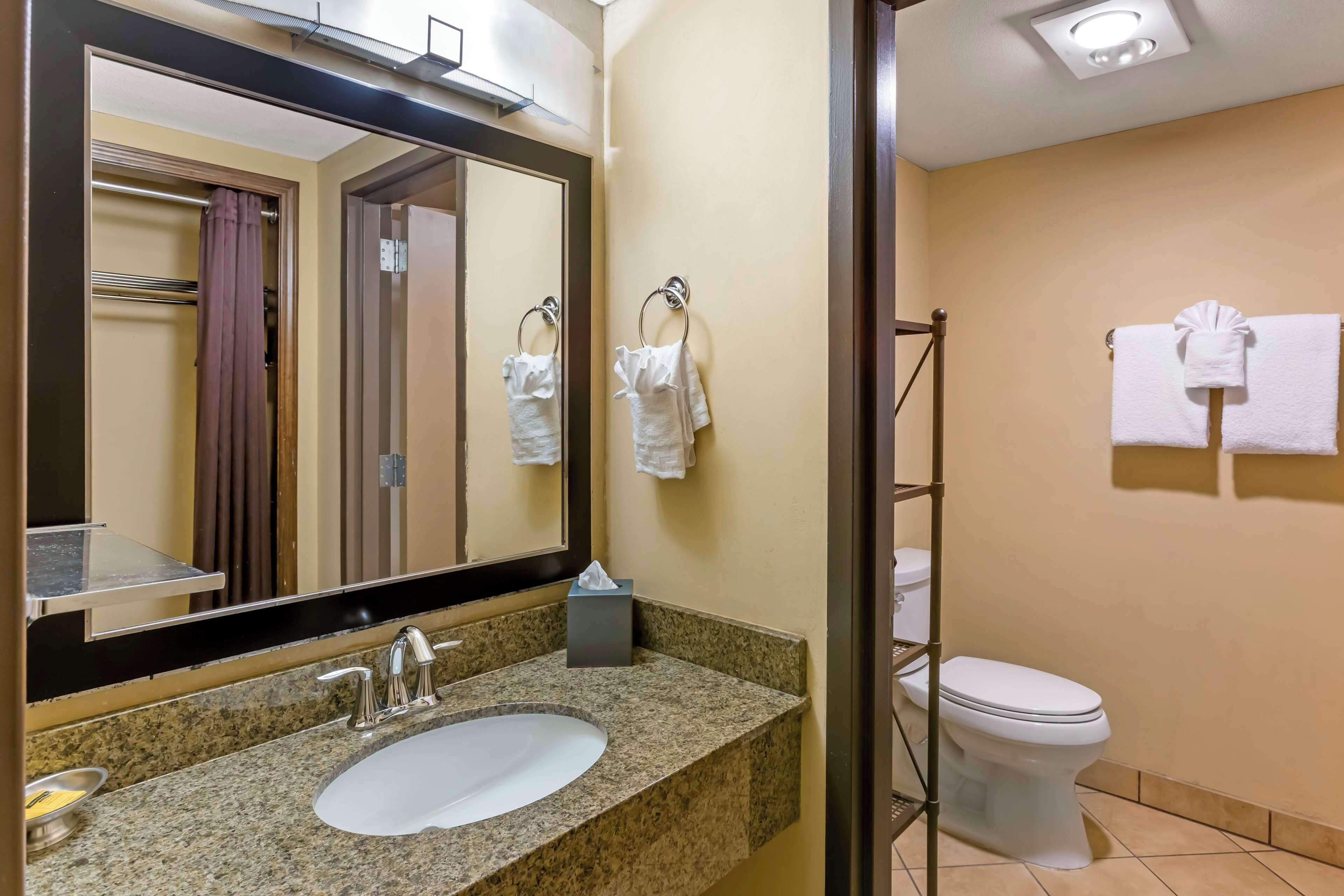 combined shower/bathtub, hair dryer, towels