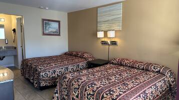 Desk, blackout drapes, WiFi, bed sheets