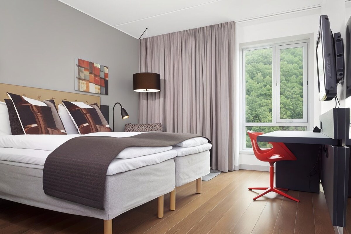 Premium bedding, pillow-top beds, in-room safe, desk