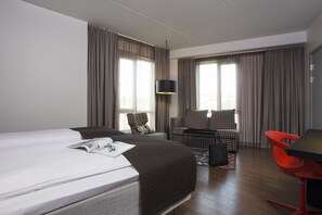 Premium bedding, pillow-top beds, in-room safe, desk