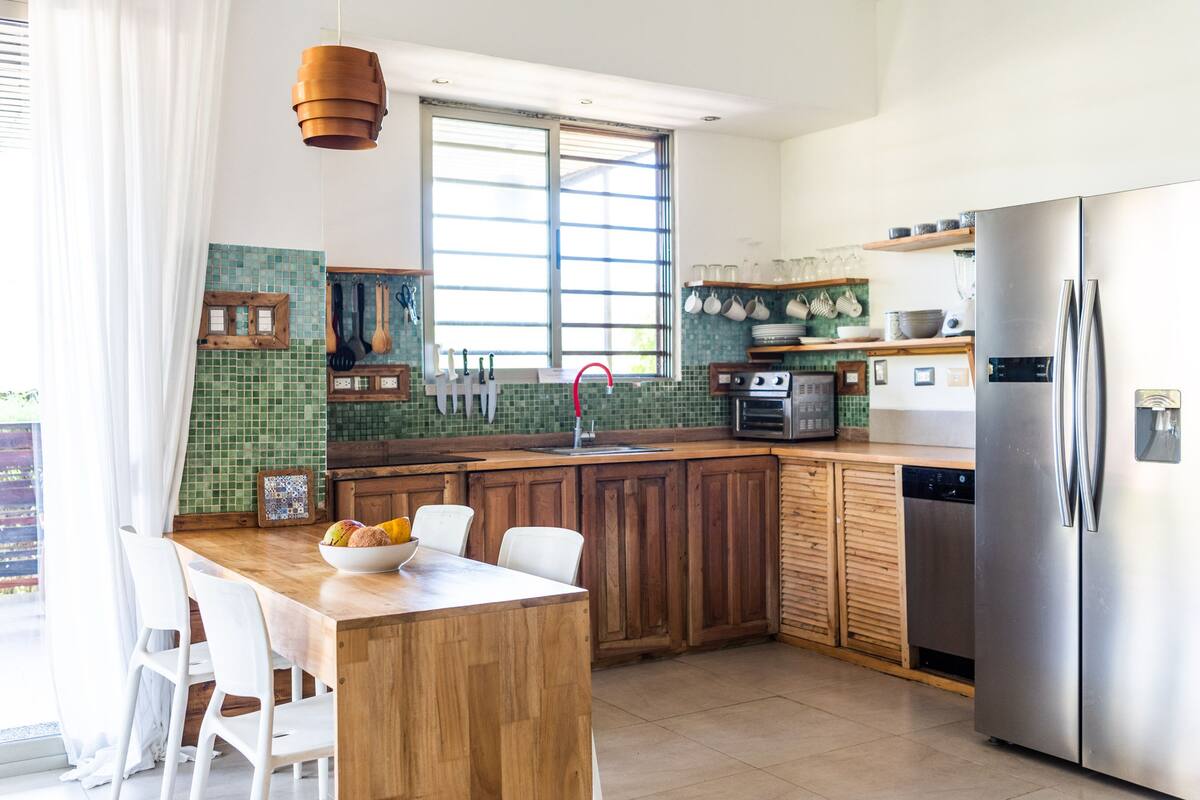 superior villa, 2 bedrooms, terrace | private kitchen | full-sized fridge, stovetop, coffee/tea maker, electric kettle