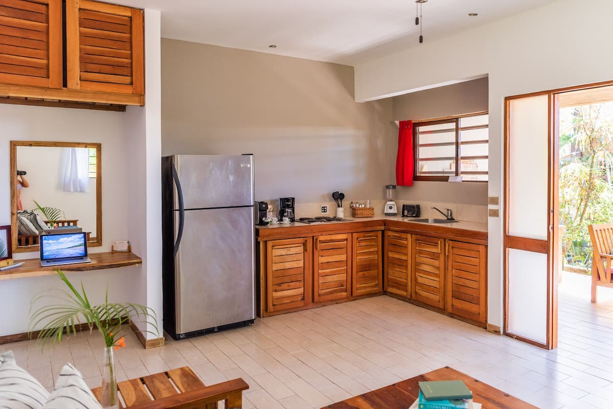 standard villa, 1 bedroom, terrace | private kitchen | full-sized fridge, stovetop, coffee/tea maker, electric kettle