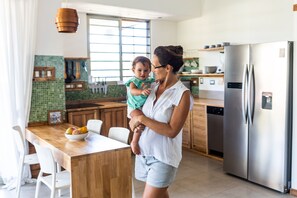 Superior Villa, 2 Bedrooms, Terrace | Private kitchen | Full-size fridge, stovetop, coffee/tea maker, electric kettle - Nautilus Surf & Yoga Villas Santa Teresa (Cóbano)