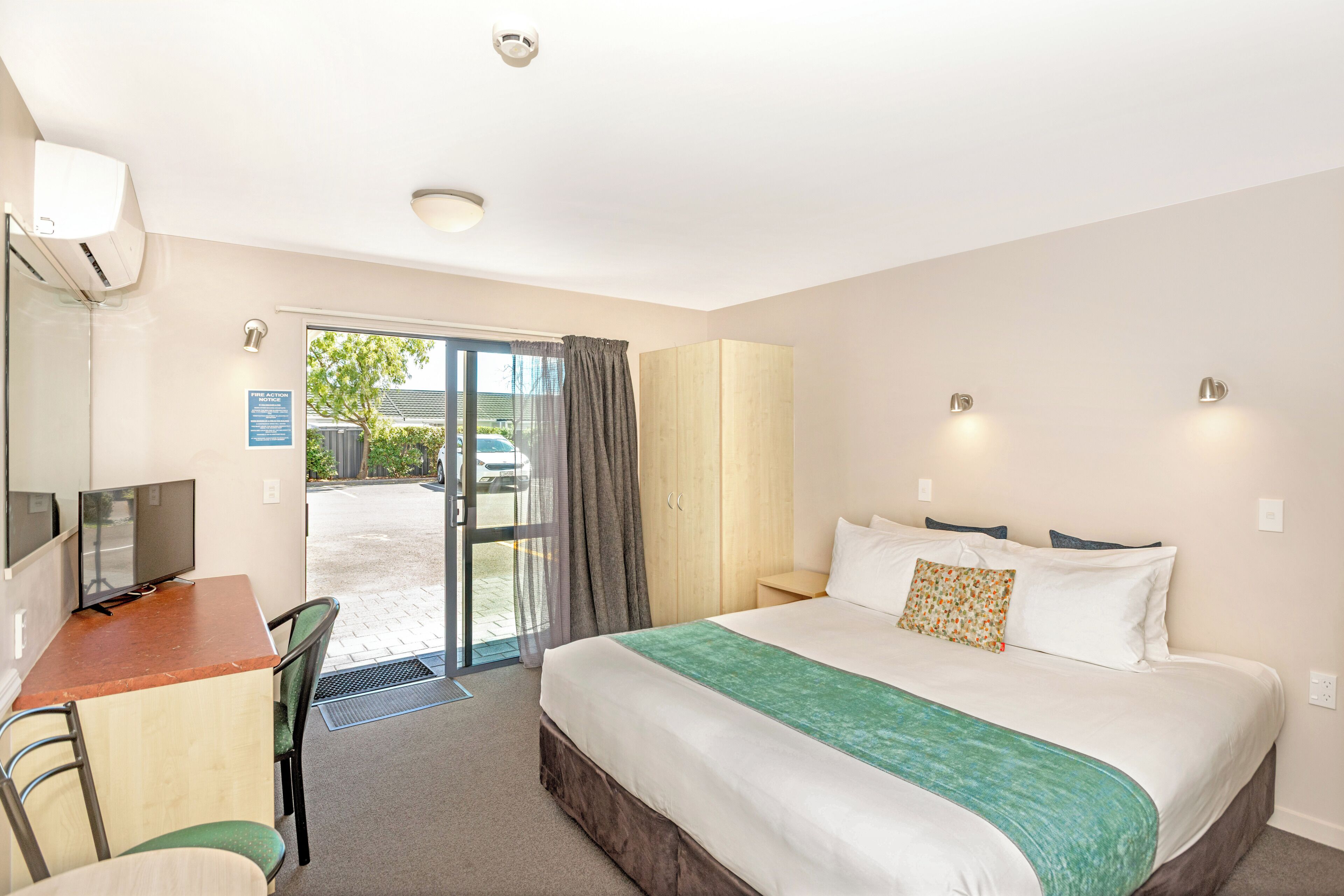 Superior Studio | Individually furnished, desk, laptop workspace, blackout drapes