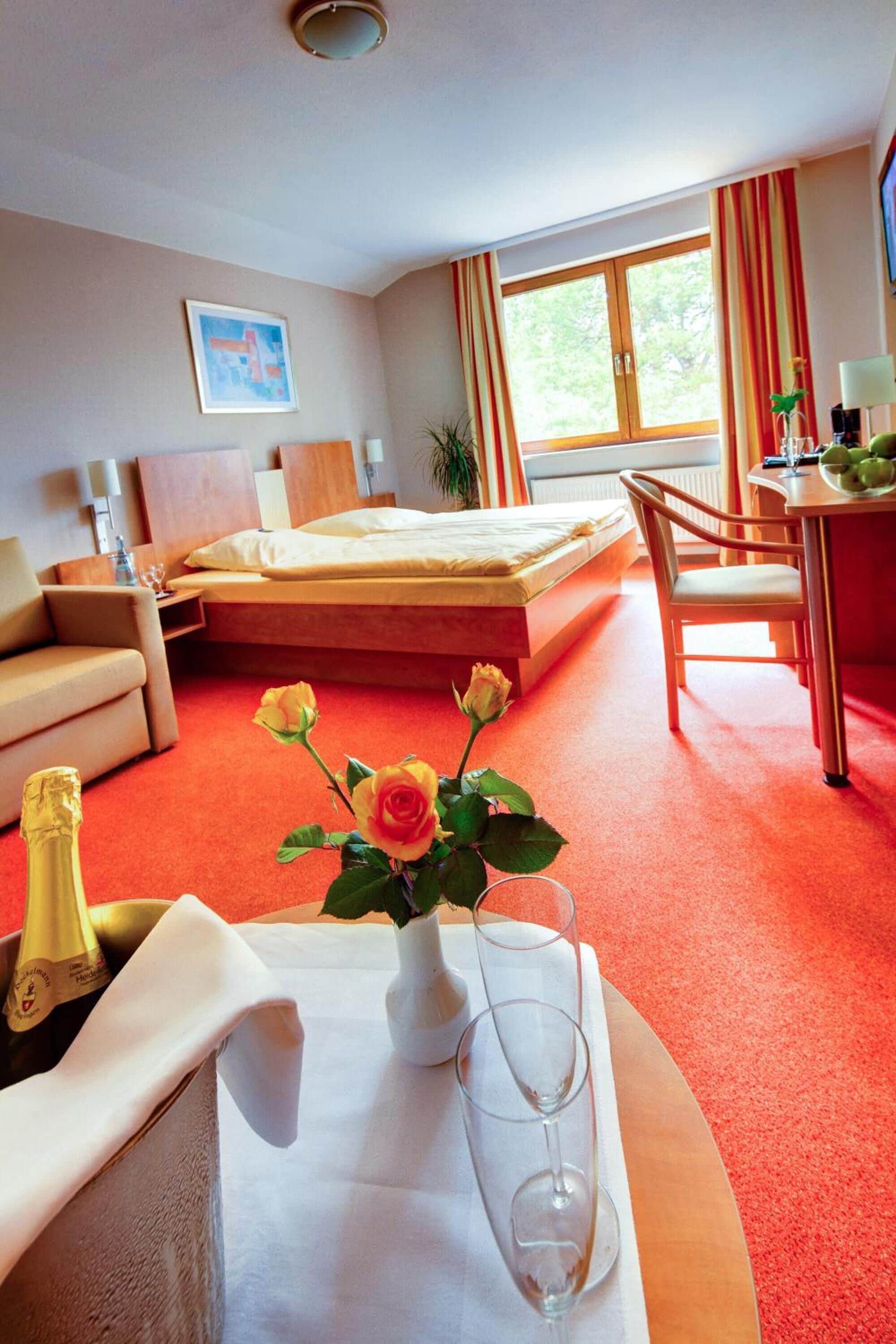 comfort quadruple room, annex building | 1 bedroom, in-room safe, desk, laptop workspace