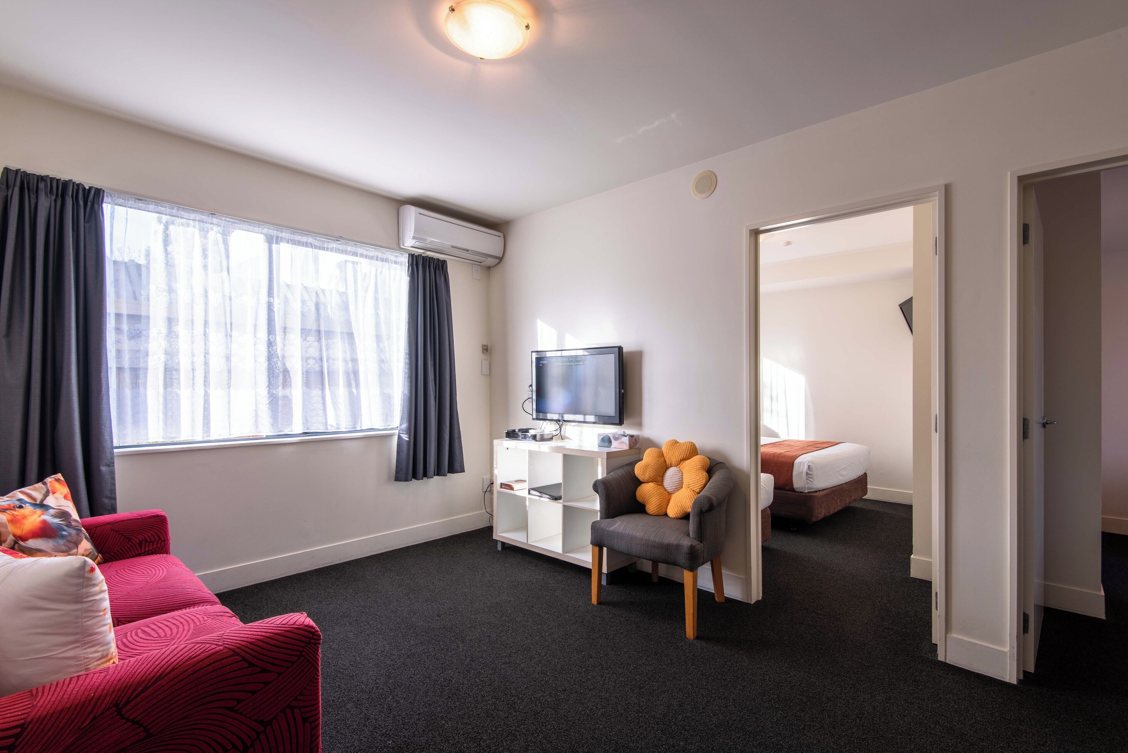 Apartment, 2 Bedrooms | Select Comfort beds, desk, soundproofing, iron/ironing board