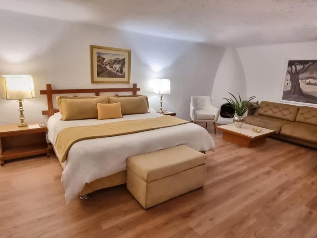 Suite ejecutiva | Edredón, minibar y caja de seguridad en la habitación 