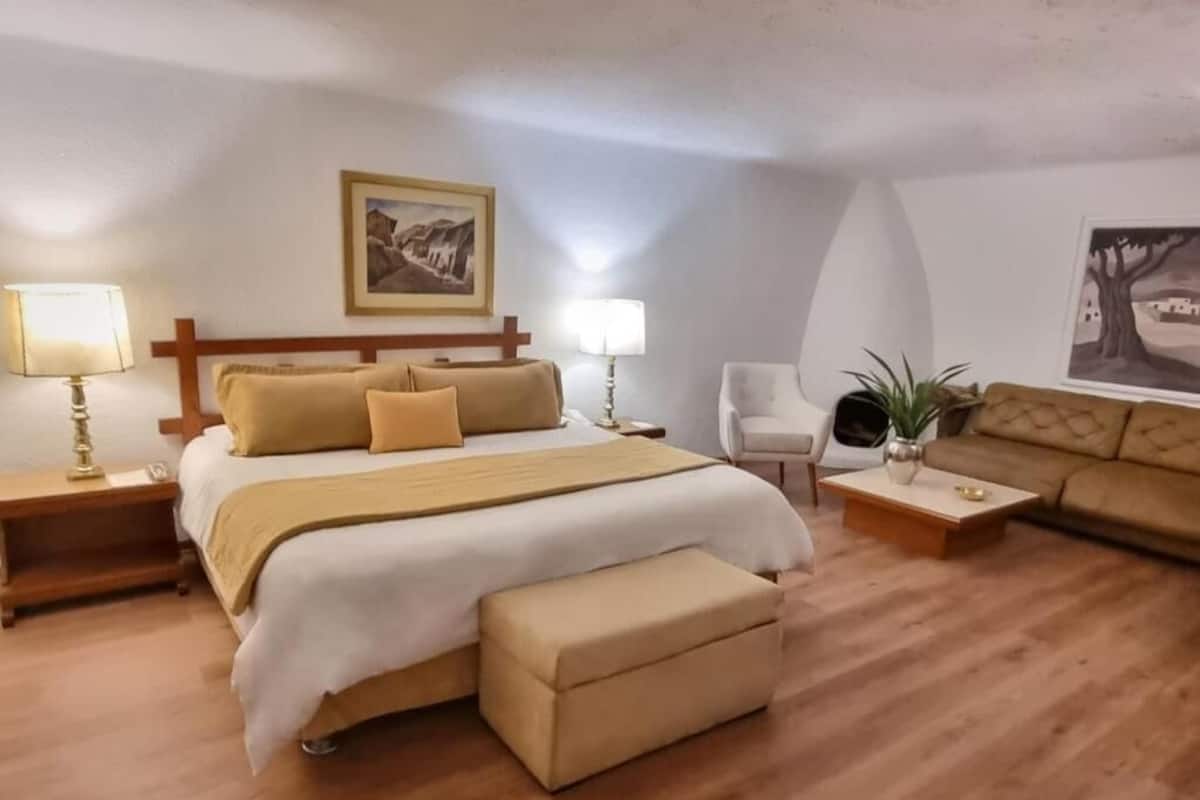 Suite ejecutiva | Edredón, minibar y caja de seguridad en la habitación