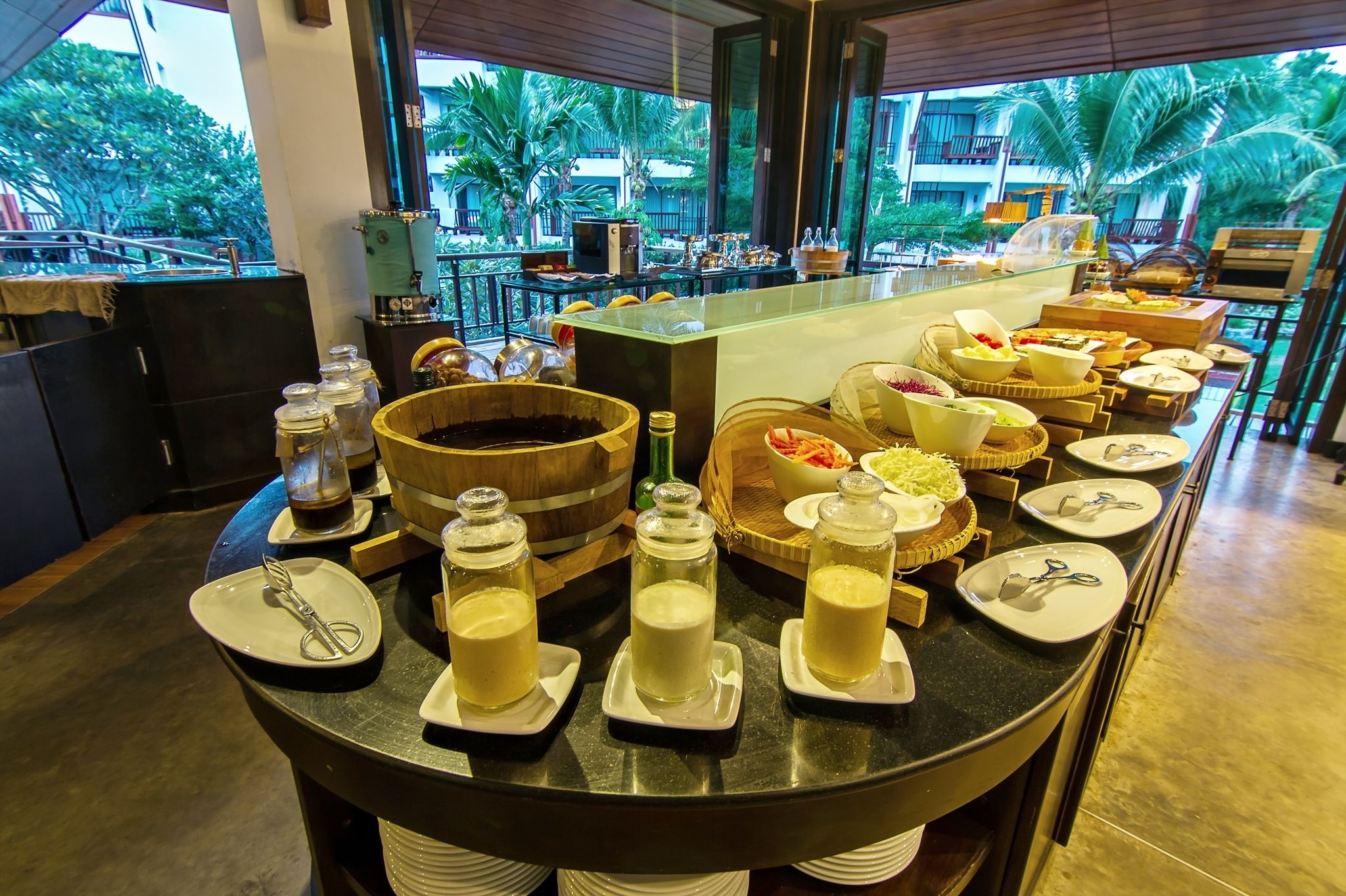 buffet breakfast for a fee