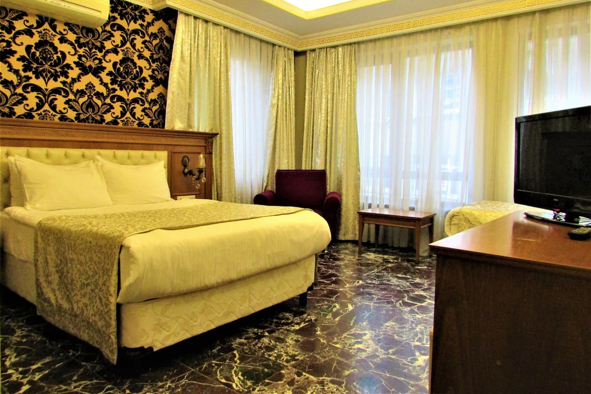 1 quarto, roupas de cama premium, frigobar, cofres nos quartos