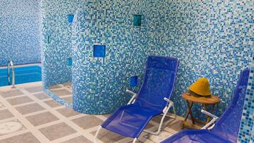Sauna, tyrkisk bad/hammam, kropsbehandlinger, body wrap-behandlinger