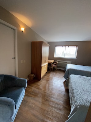 Comfort Double Room, 2 Double Beds | Free WiFi, bed sheets