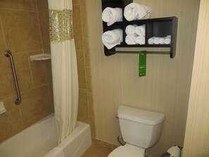 Hair dryer, towels