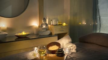 Steam room, body treatments, body wraps, body scrubs, facials