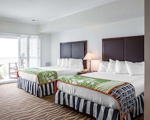 Standard two queens non smoking | In-room safe, desk, laptop workspace, iron/ironing board