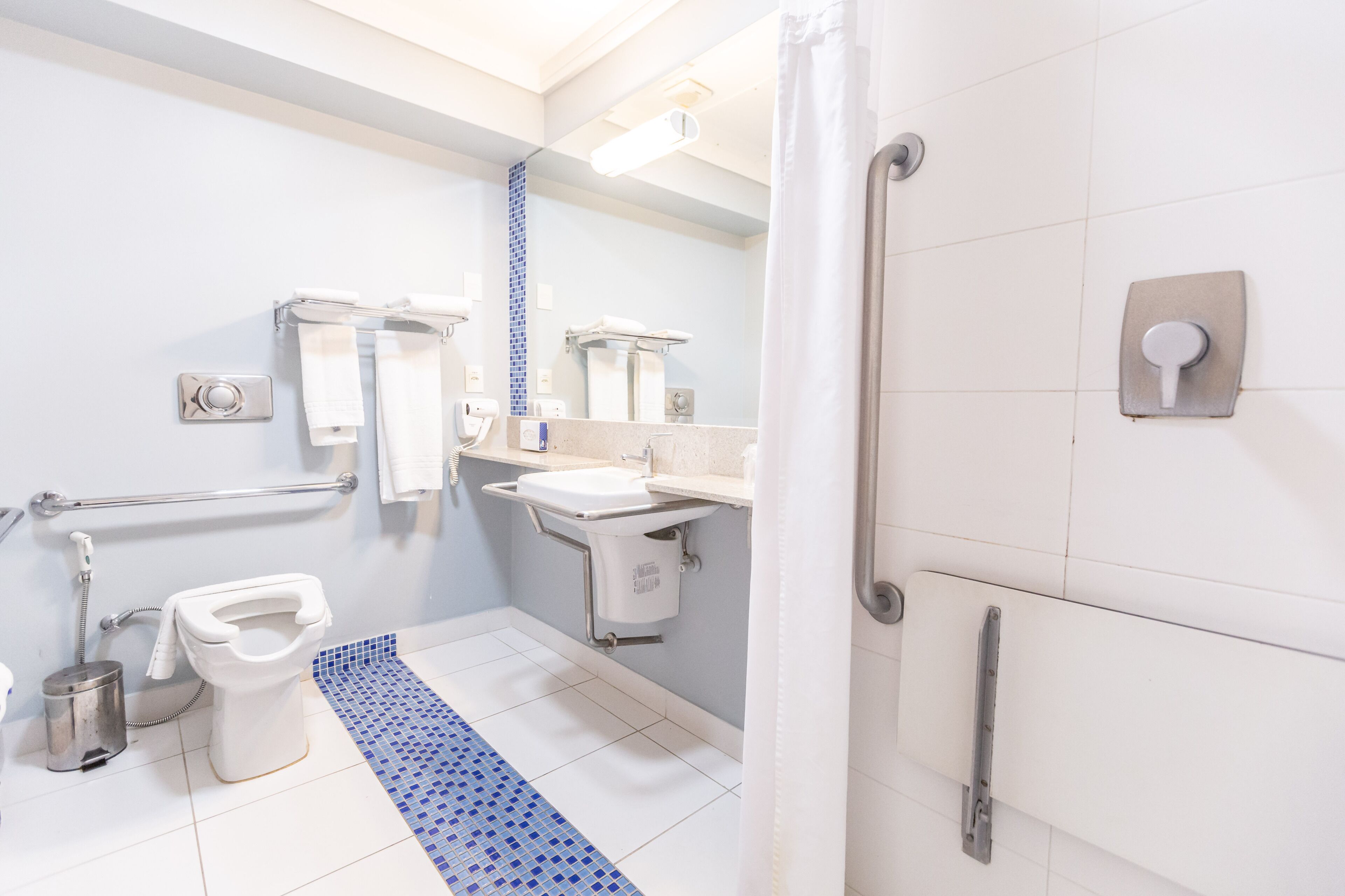 suite, 1 king bed, accessible | bathroom | shower, designer toiletries, hair dryer, towels