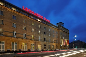 A multi-story hotel building with a prominent red sign reading 'LEONARDO Hotels.' - Leonardo Hotel Edinburgh Haymarket (Edinburgh)