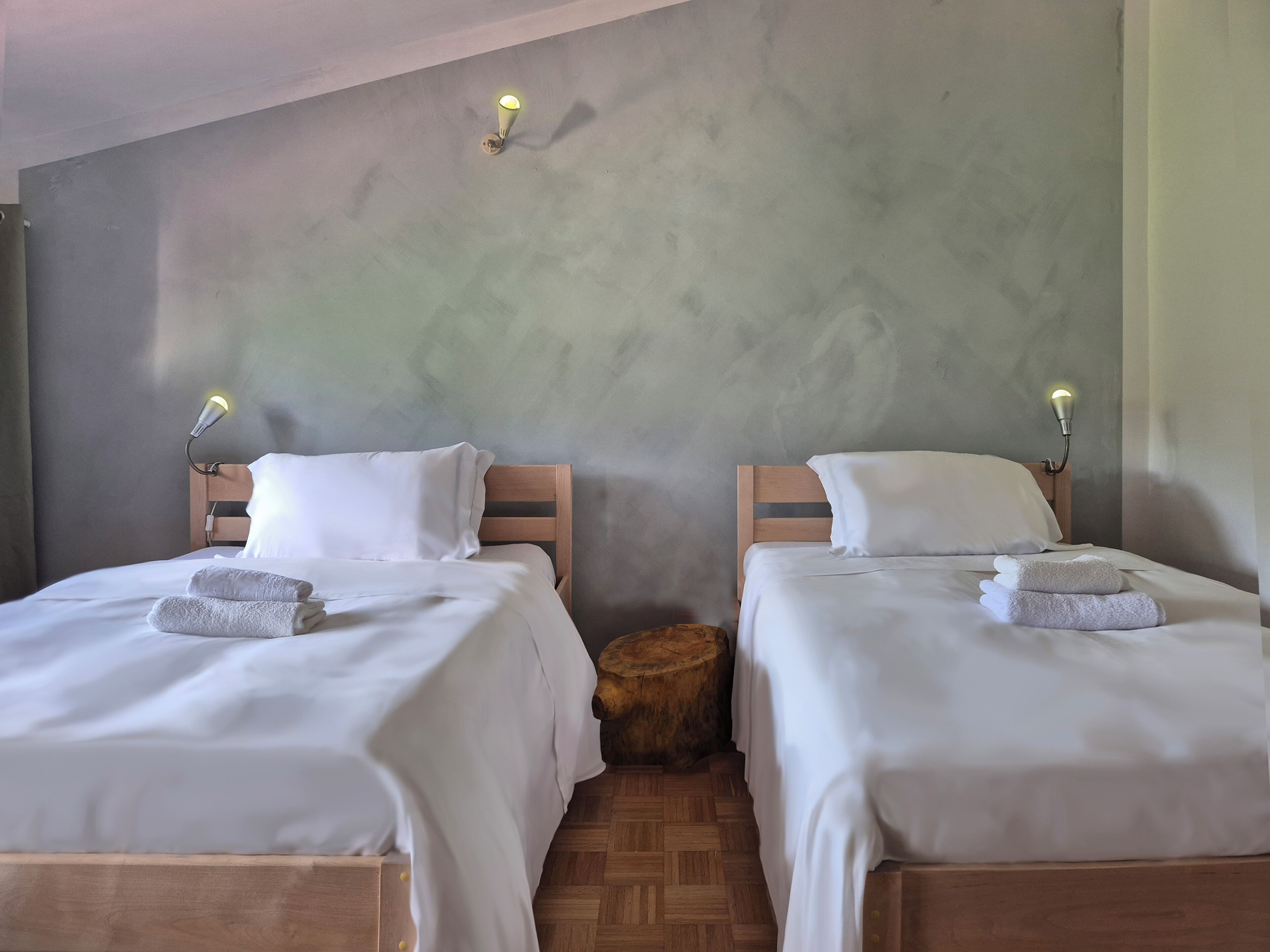 Down duvets, memory-foam beds, in-room safe, desk