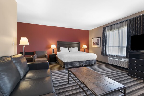 Junior-Suite, 1 King-Bett, Nichtraucher, Whirlpool (with Sofabed) | Schreibtisch, laptopgeeigneter Arbeitsplatz, Bügeleisen/Bügelbrett
