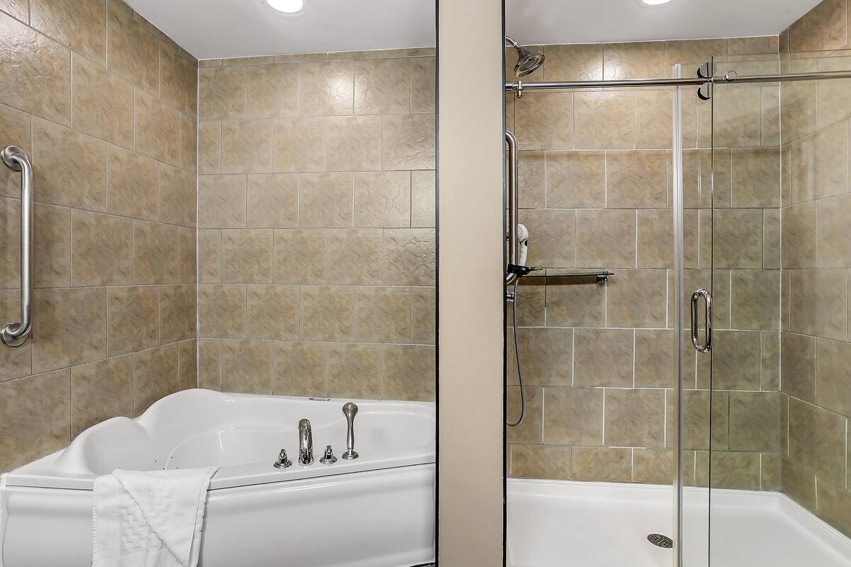 free toiletries, hair dryer, towels, soap