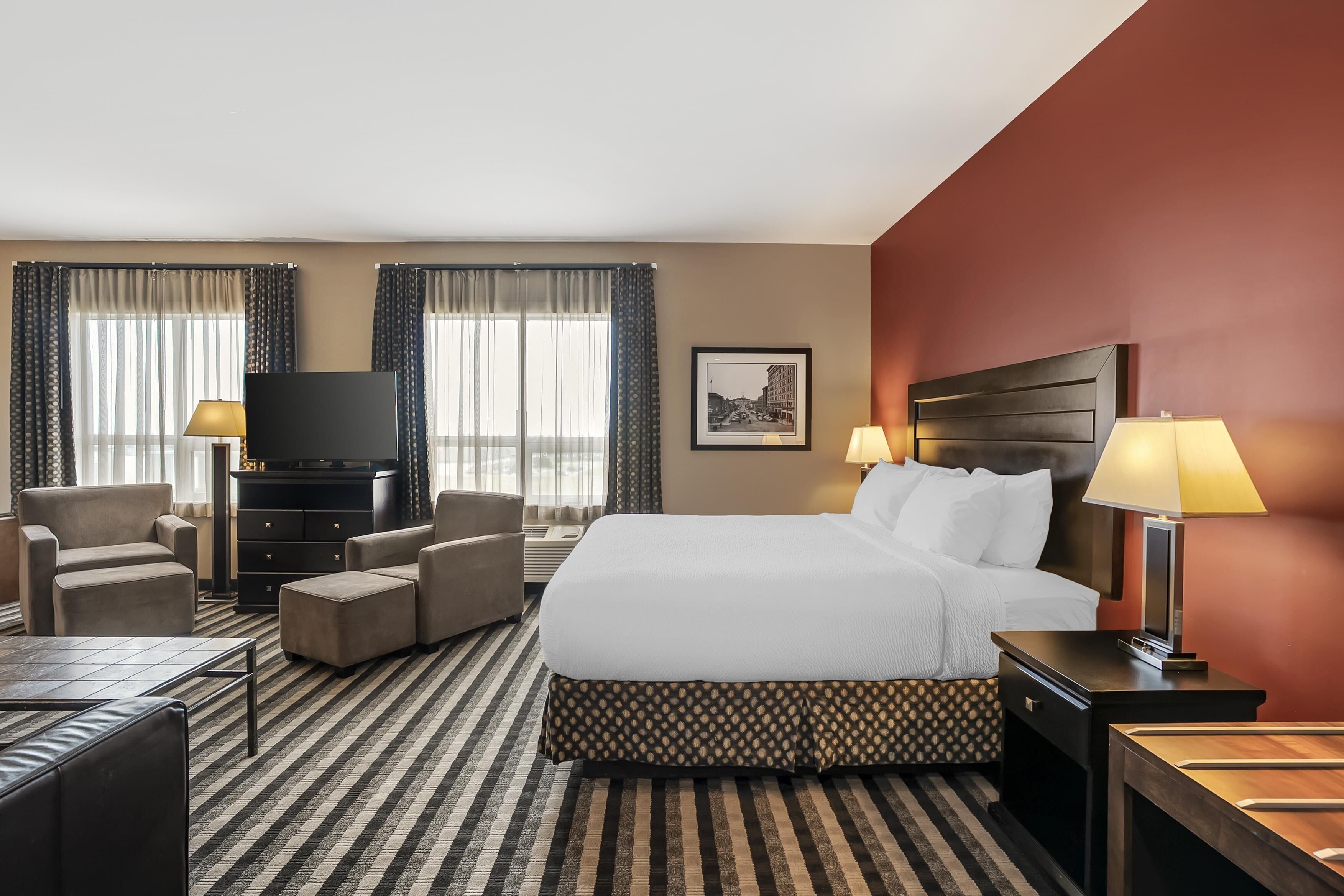 desk, laptop workspace, iron/ironing board, free cots/infant beds