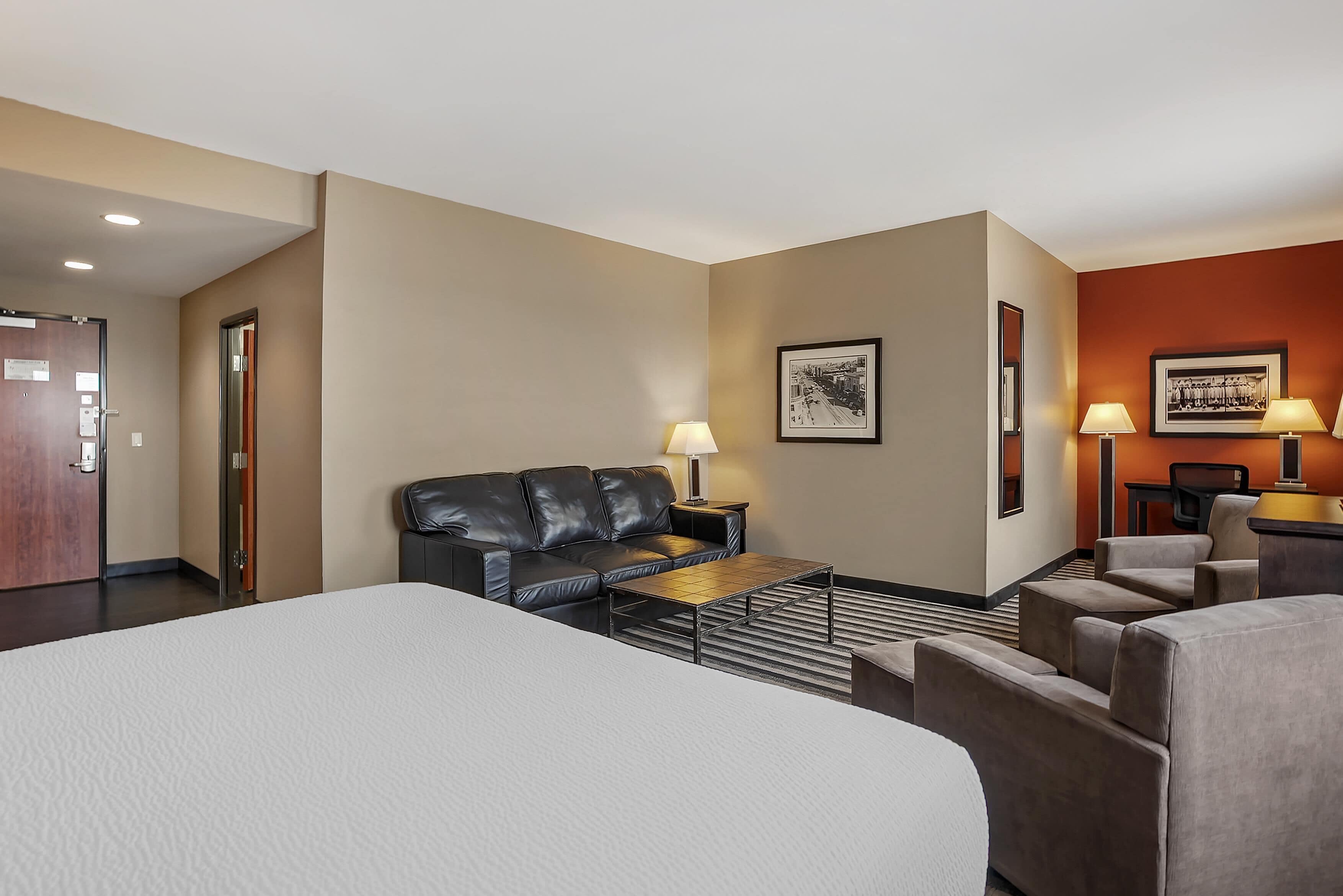 desk, laptop workspace, iron/ironing board, free cots/infant beds