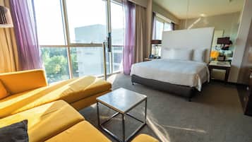 In-room safe, desk, blackout curtains, soundproofing