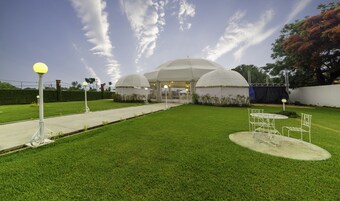 Outdoor banquet area