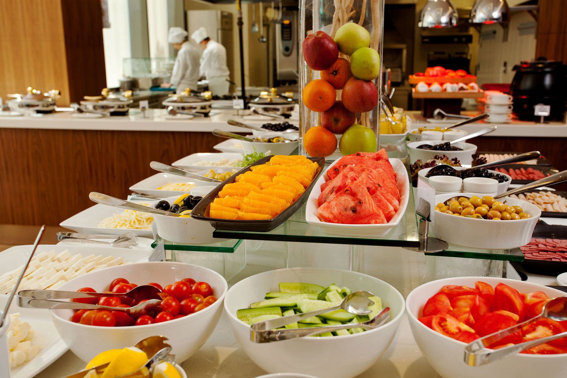 Buffet breakfast for a fee on weekends
