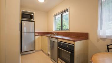 Fridge, microwave, coffee/tea maker, electric kettle