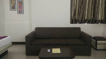 Panoramic Room, Private Bathroom, Sea Facing | Living area | LED TV