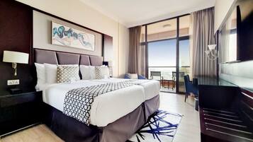 Down duvets, minibar, in-room safe, desk