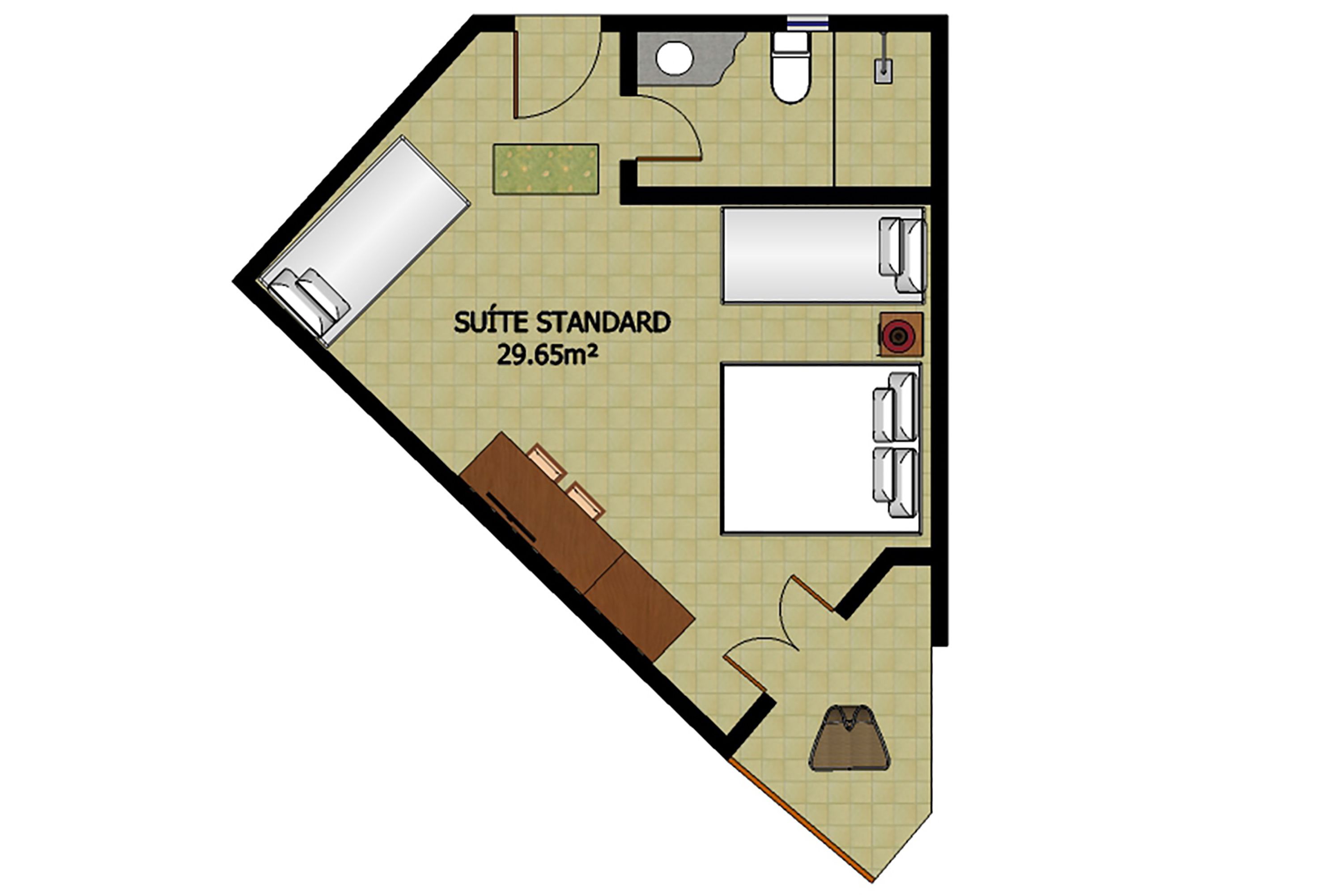 quarto luxo superior familiar | floor plan