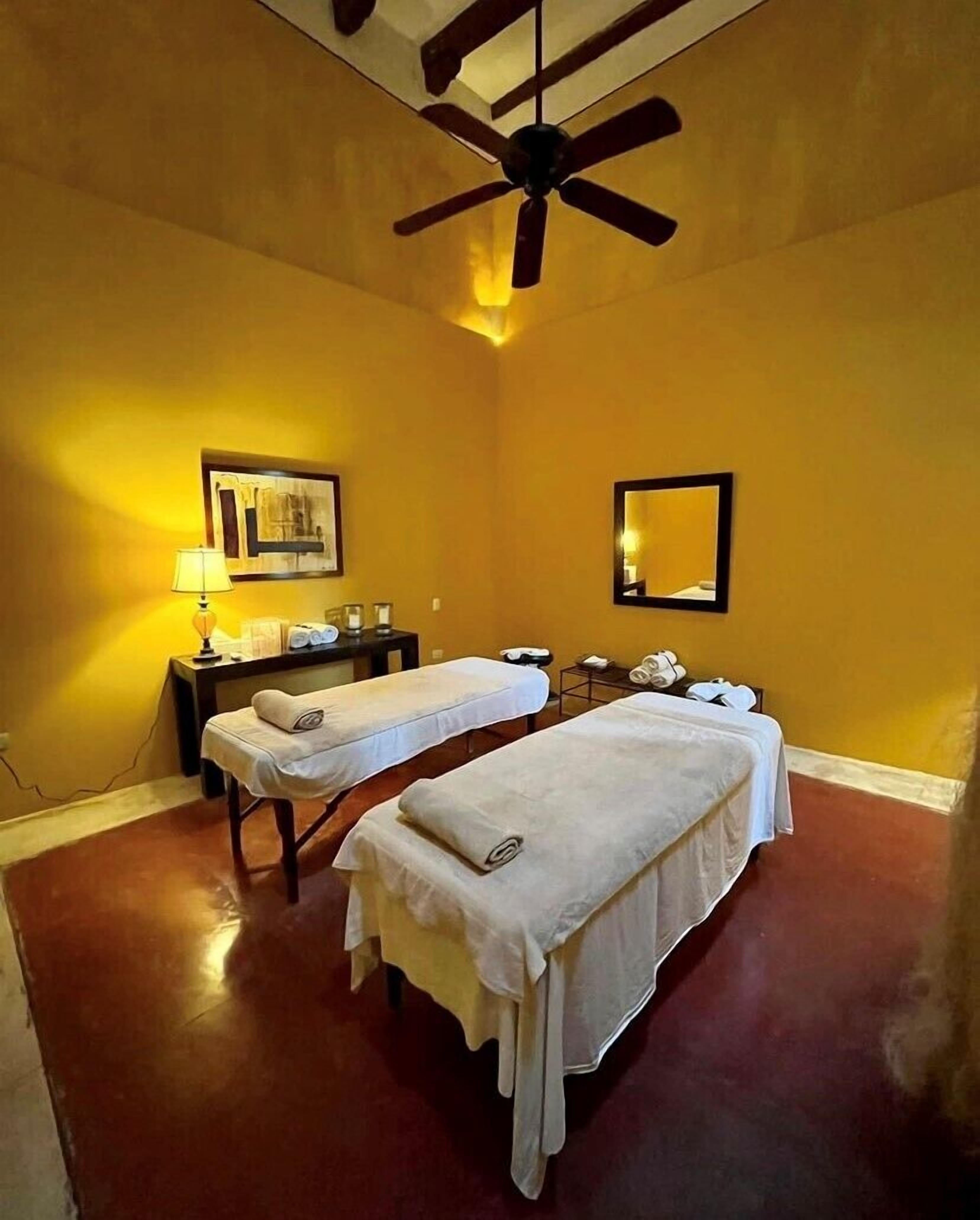 hot stone massages, deep-tissue massages, sports massages, facials