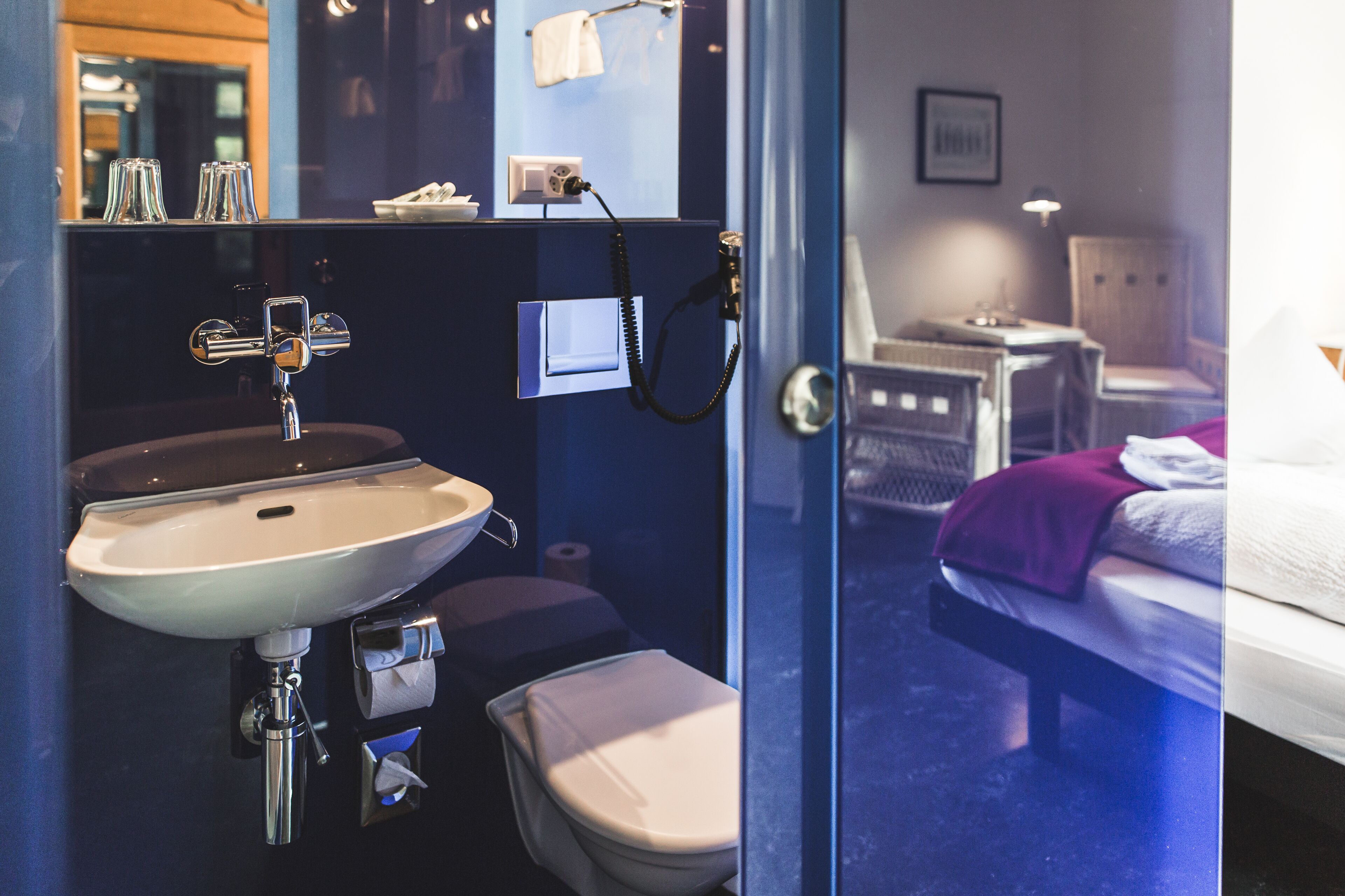double room | bathroom | hair dryer, towels