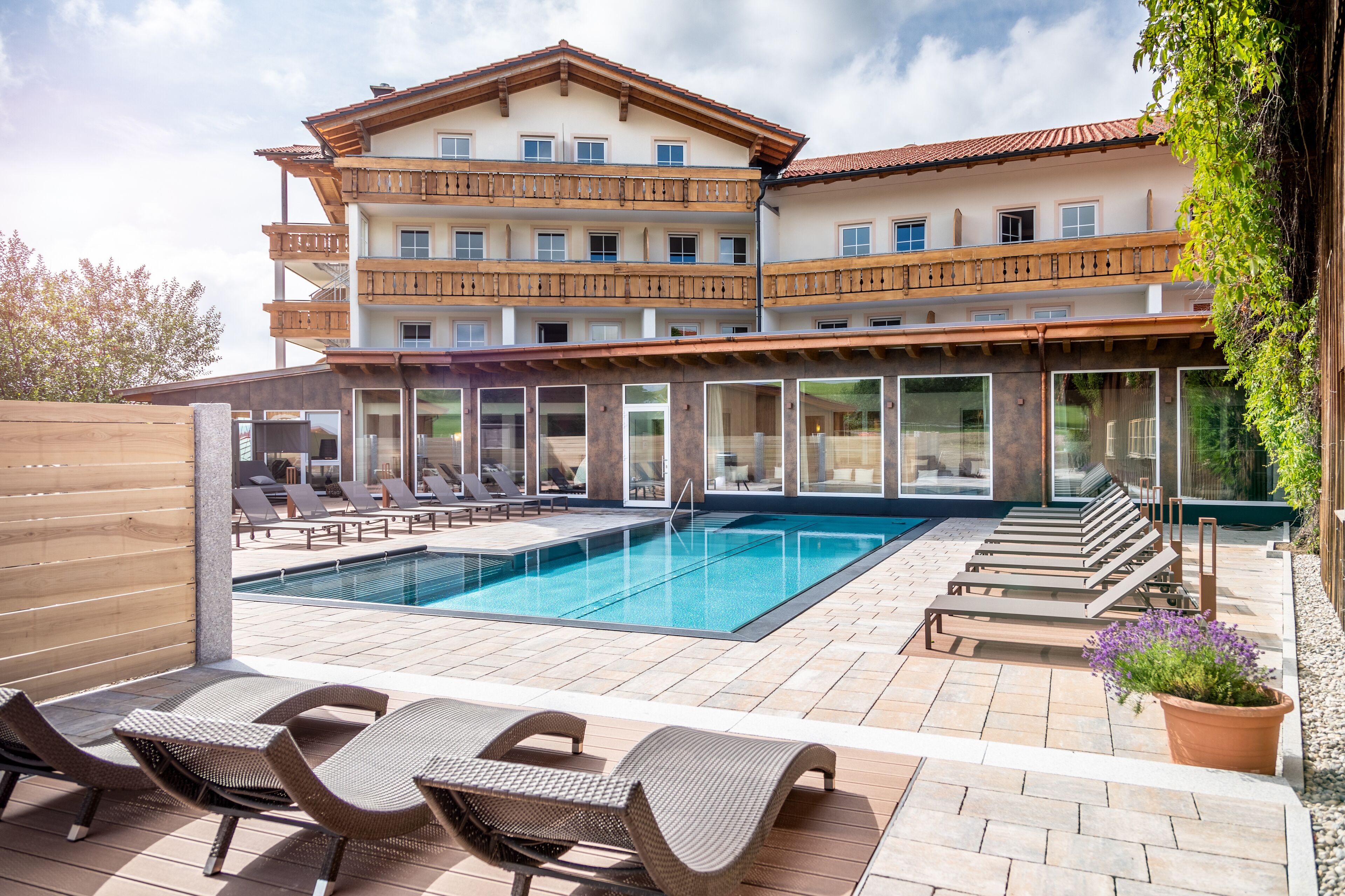 Indoor pool, outdoor pool, open 7:00 AM to 8:00 PM, pool umbrellas