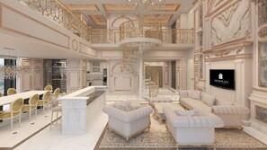 华丽客房 | 起居区 | 液晶电视