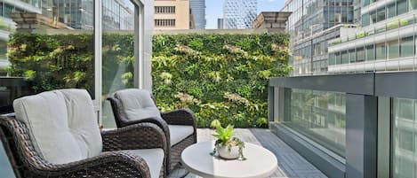 Executive-suite - 1 kingsize-seng - byudsigt (SKYLINE STUDIO SUITE) | Terrasse/gårdhave