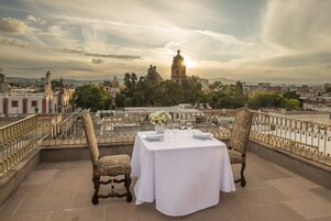 Outdoor banquet area